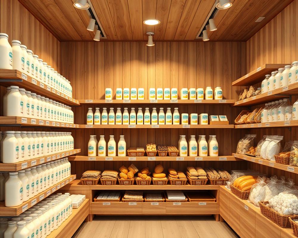 Vihaan Doodh Wala store interior with dairy shelves